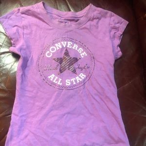 Girls converse shorts sleeve shirt